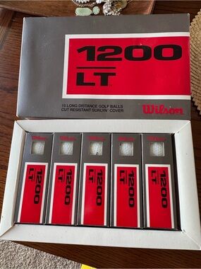 Wilson 1200 LT 432 Dimple Design Cut Proof Surlyn Cover 12 Golf Balls NOS NEW